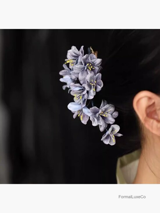 Chinese Hanfu Flower Hair Clip Hair Sticks Bobby Pins Brooch Pearl Wedding Women main image 5
